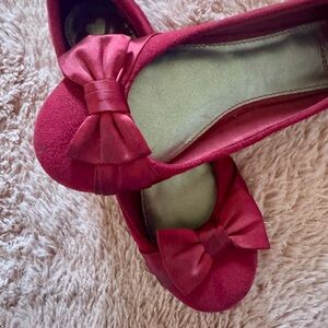 Fuchsia Bow Ballet Flats